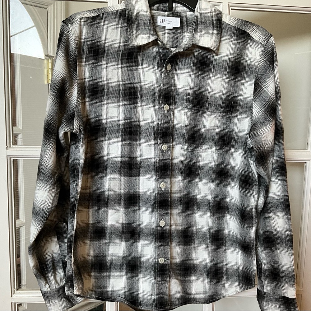 GAP Men's Monochrome Checkered Shirt
